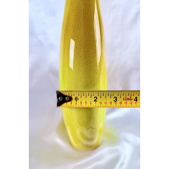 MCM Green Crackle Glaze Vase Ewer Pitcher w/Handle 12.5” Tall Vintage - Picture 10 of 10